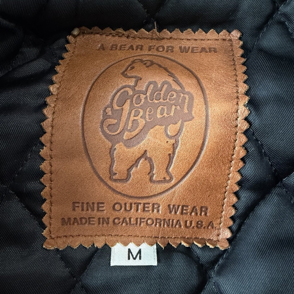 Golden Bear Made in‎ USA Wool Leather Varsity Bomber Jacket Men's Size M - Picture 6 of 8